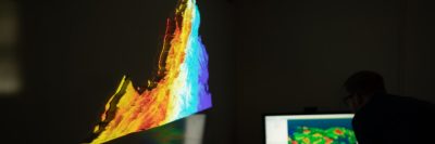 A projection of a relief map of the state of Virginia