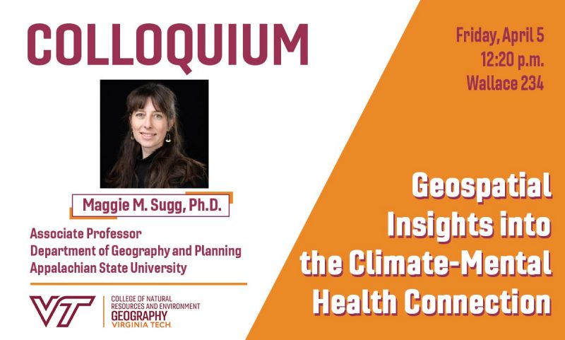 Dr. Maggie Suggest is the speaker at colloquium on Friday, April 5