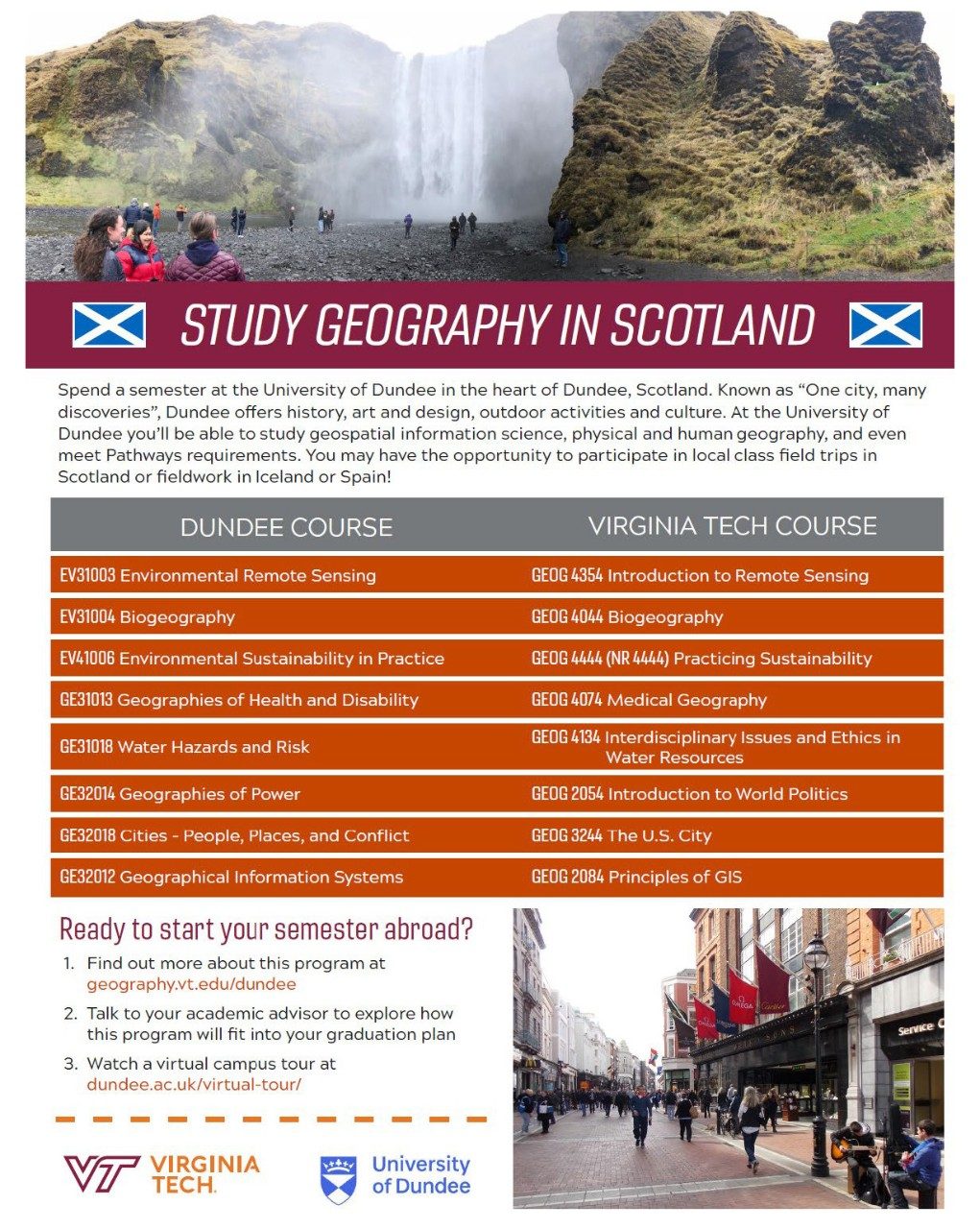 Semester in Scotland Geography Virginia Tech