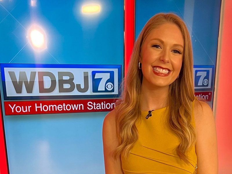 Catherine Maxwell on set at WDBJ7